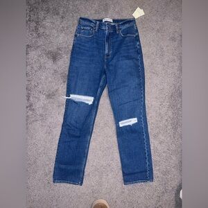 Abercrombie ankle straight ultra high rise jeans